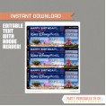 Editable Surprise Trip Ticket to Disneyland / Disneyworld 